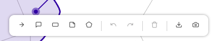AddMenu toolbar with drawing, history, erase, delete and export buttons